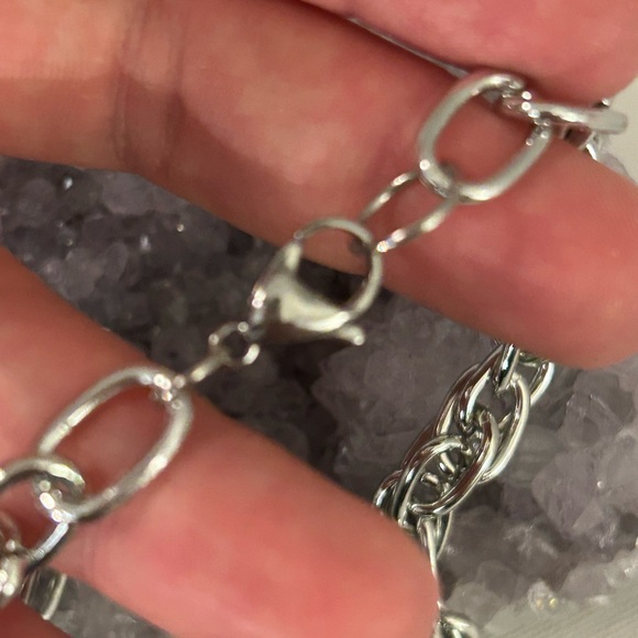 Crystal pendant necklace, large crystal pendant necklace place, silver chain - Picture 12 of 13